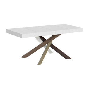 Mesa extensible 90x140/244 cm Volantis Premium Fresno Blanco estructura multicolor 4/C