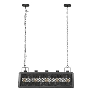 Suspension "Aaron" en métal L93cm noir