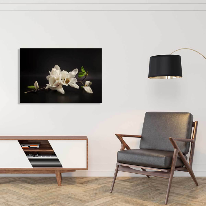 Tableau fleurs magnolia  Toile imprimée
