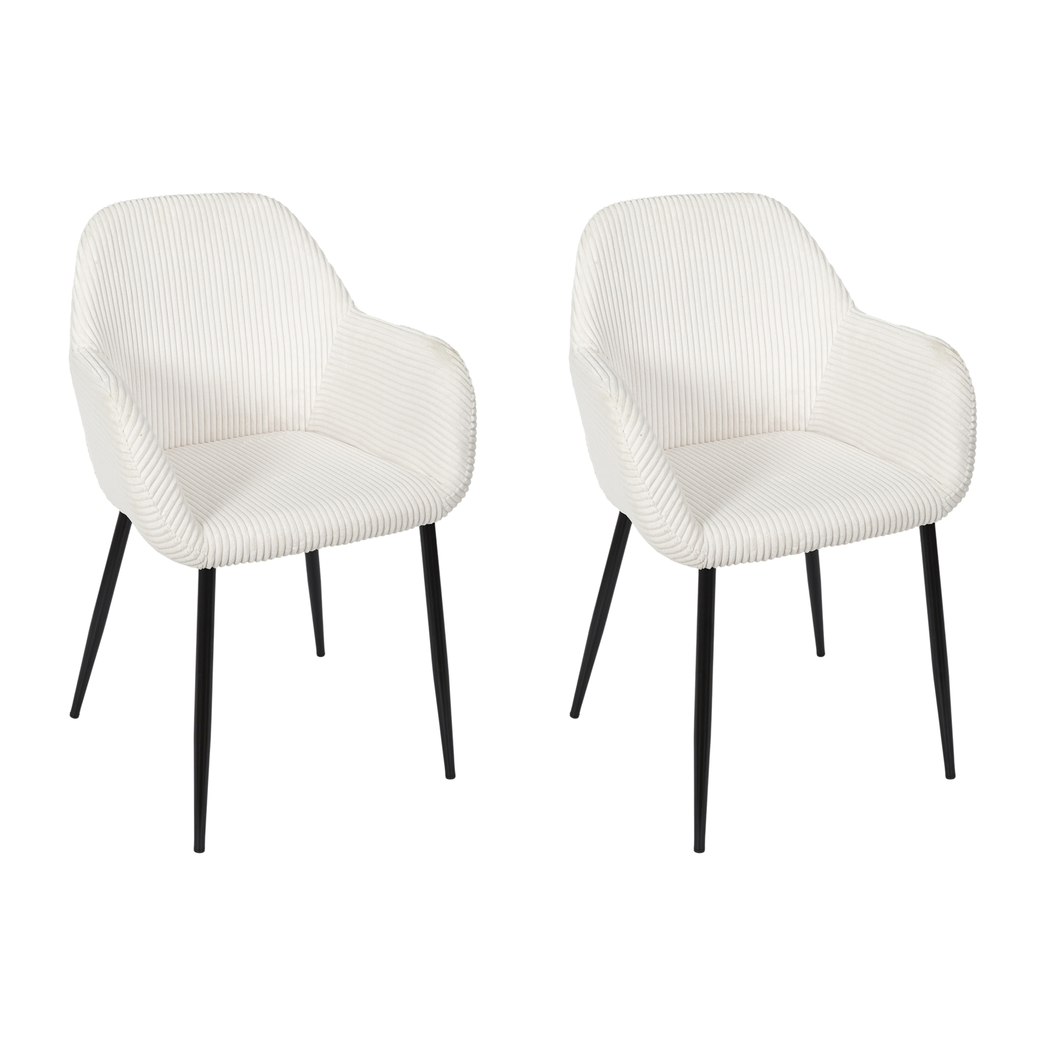 Fauteuil Cotele Scott Beige - Lot De 2