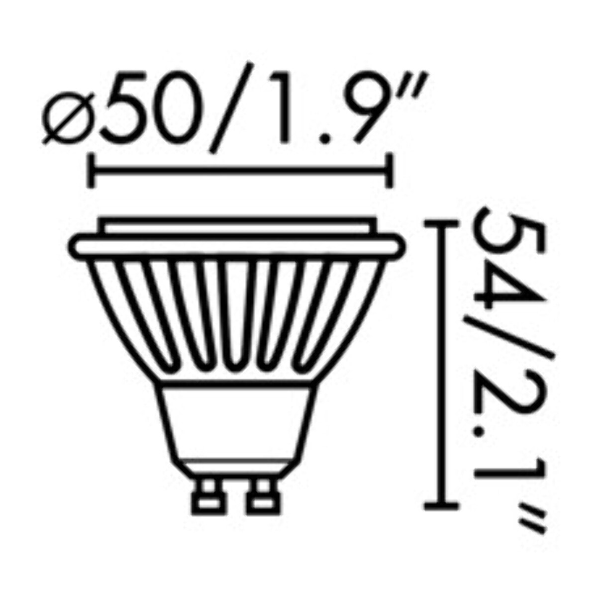 Lampadina GU10 LED 7W 3000K 40°