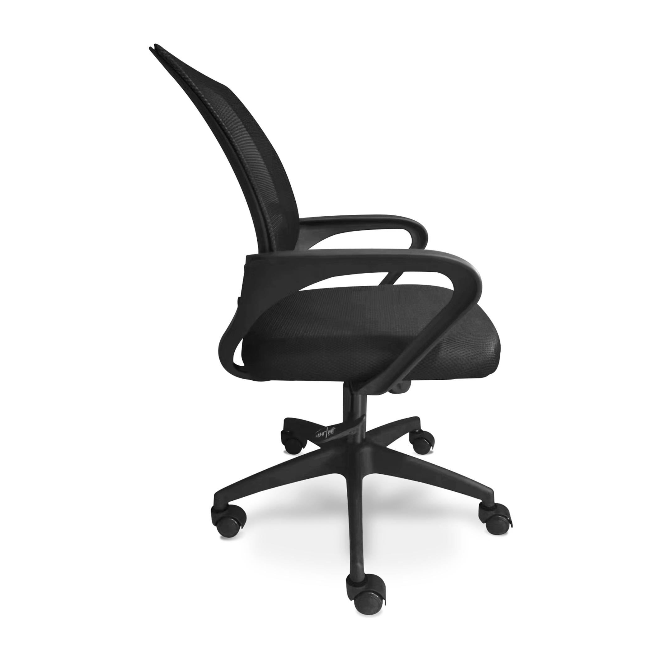 Lara - Sedia da ufficio ergonomica ad altezza regolabile con ruote girevoli - colore nero