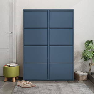 Scarpiera slim 80x14,2x136 cm in metallo ceruleo - Emy