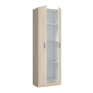 Armario Multiusos 2 Puertas 180x58x37 Cm Roble