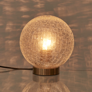 Lampe A Poser Boule En Verre Cisele