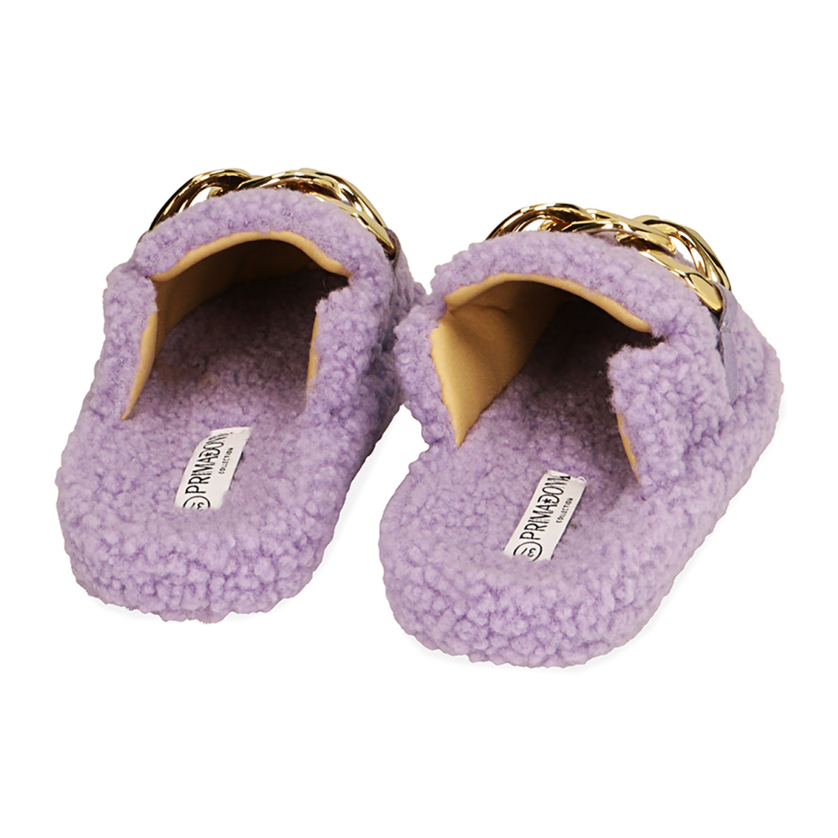 Pantuflas moradas con maxicadena