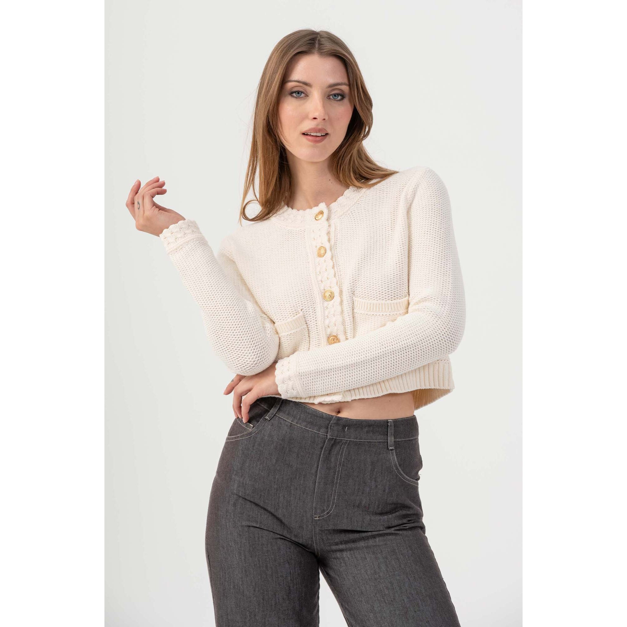 Kocca - Maglia con bottoni gioiello Donna