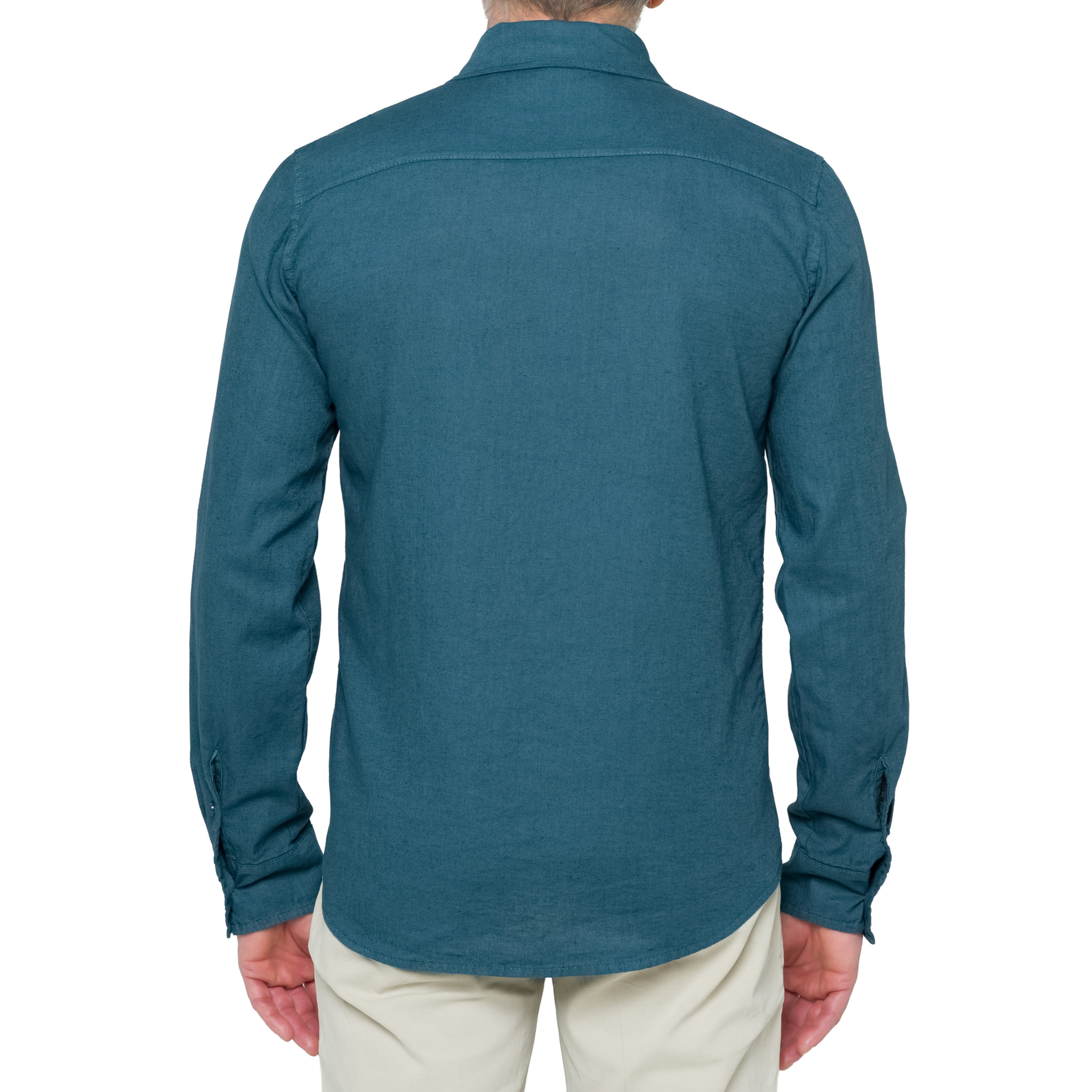 Camicia in lino Hot Buttered Saunders Tropicalblue