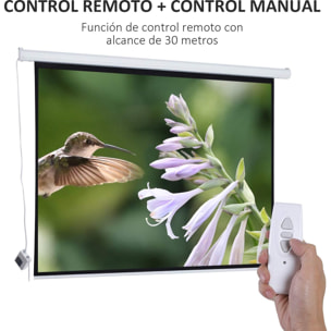 Pantalla del Proyector Eléctrica Portátil Universal 84" 4:3 con Control Remoto