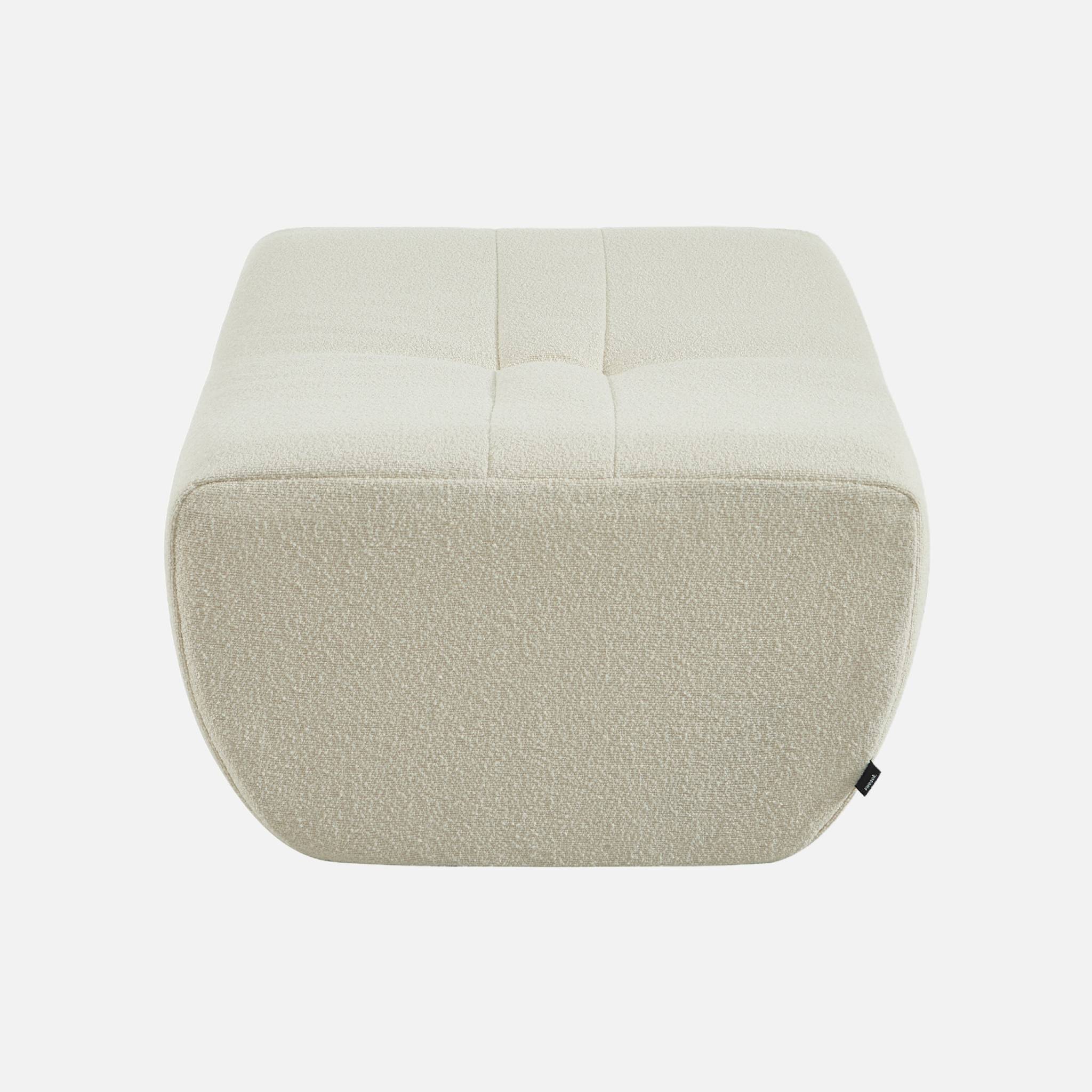 Pouf, repose-pieds pour chauffeuse Sokol bouclette texturée SOKOL