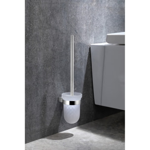 Project Brosse WC, chromé/verre dépoli (SATDPROJ37)