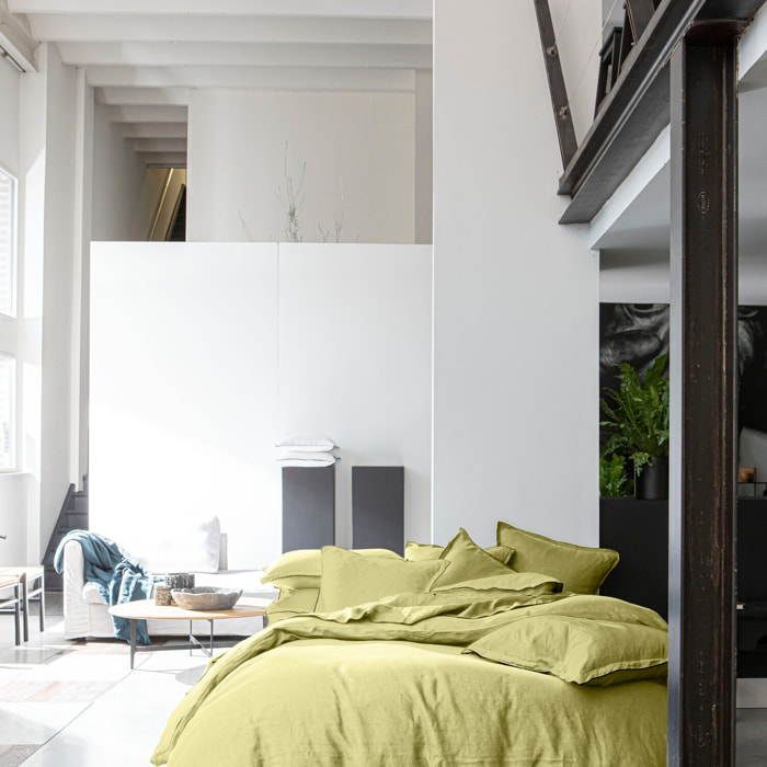 Parure Housse De Couette 3pcs 100% lin LavÉ 160g Beurre