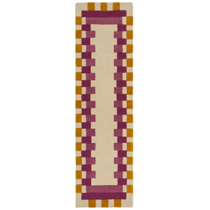 Tapis en laine de couloir KAI Rose