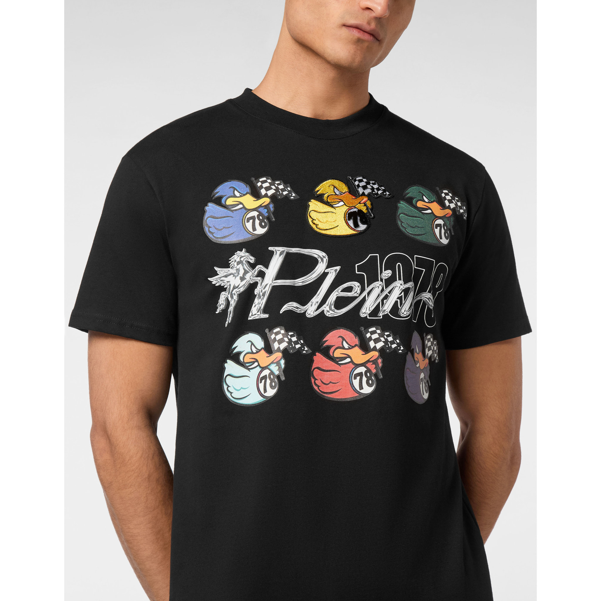 PHILIPP PLEIN Camiseta de cuello redondo y manga corta DUCK