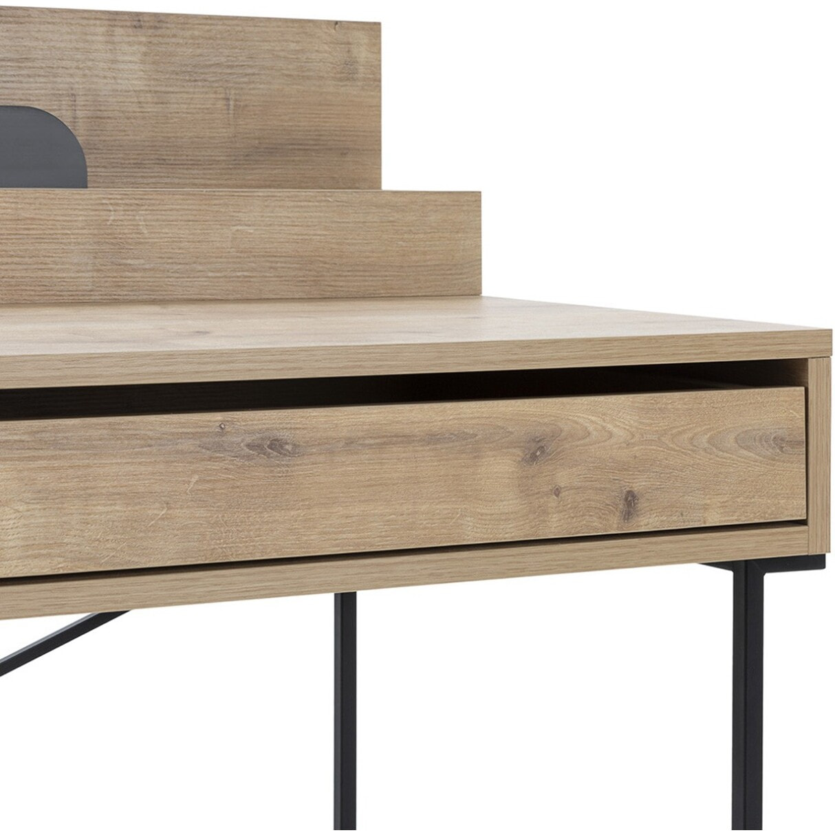 Bureau 1 tiroir effet chêne - ROSALY