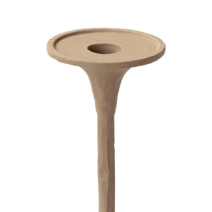 Candelabro Aluminio Beige 14x14x41 Cm