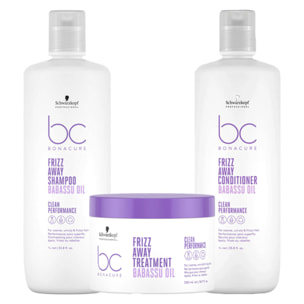 SCHWARZKOPF Kit BC Bonacure Frizz Shampoo 1000ml + Mask 500ml + Conditioner 1000ml