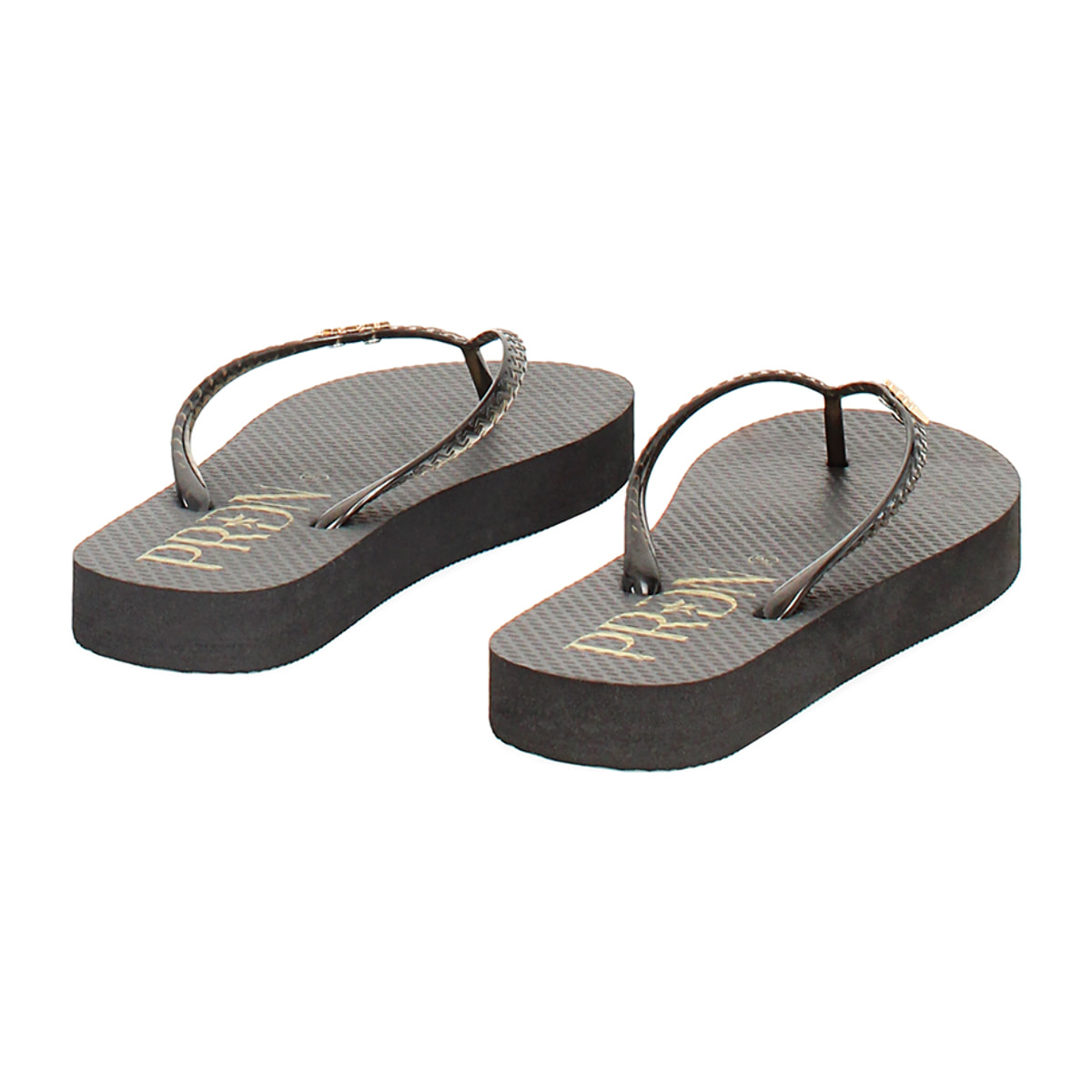 Sandalias de playa negras en PVC
