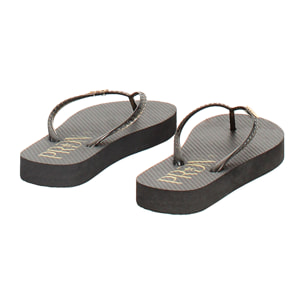 Sandalias de playa negras en PVC