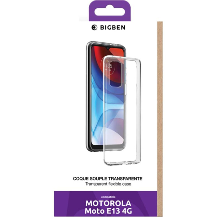 Coque BIGBEN CONNECTED Motorola E13 4G Silisoft transparente