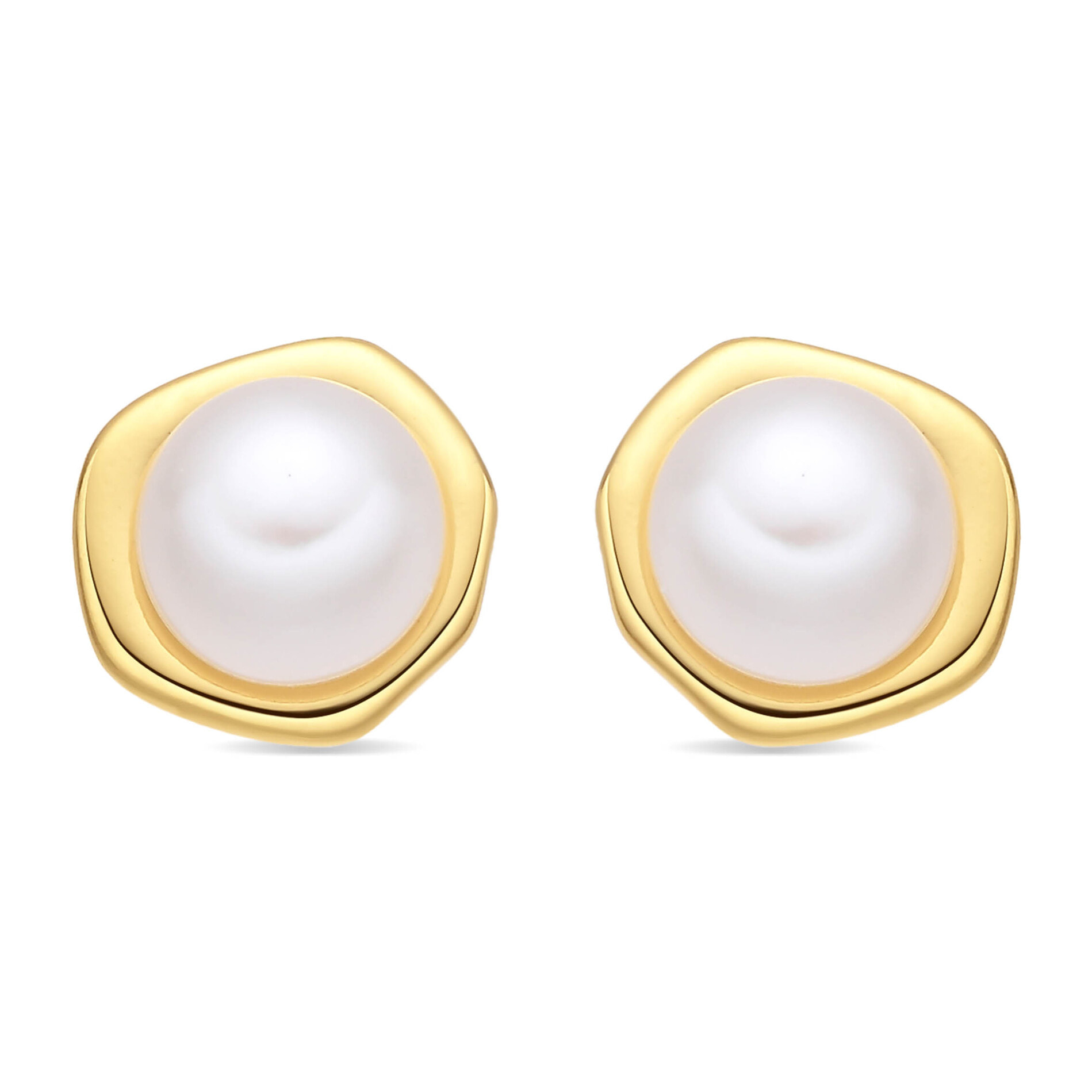 Pendientes Oha acabado oro amarillo 18k