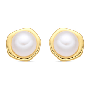 Pendientes Oha acabado oro amarillo 18k