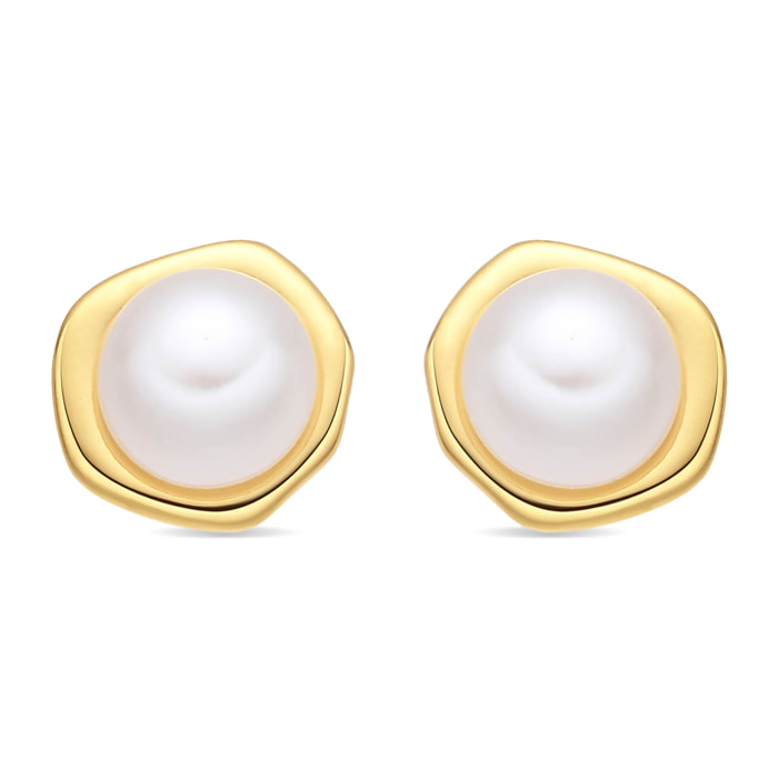 Pendientes Oha acabado oro amarillo 18k
