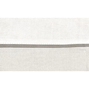 INTRECCI Completo Lenzuola Letto in Cotone Bicolore, Set Biancheria Letto 1 Piazza e Mezza Lenzuolo con Angoli + Lenzuolo Sopra + 1 Federa Panna Tortora