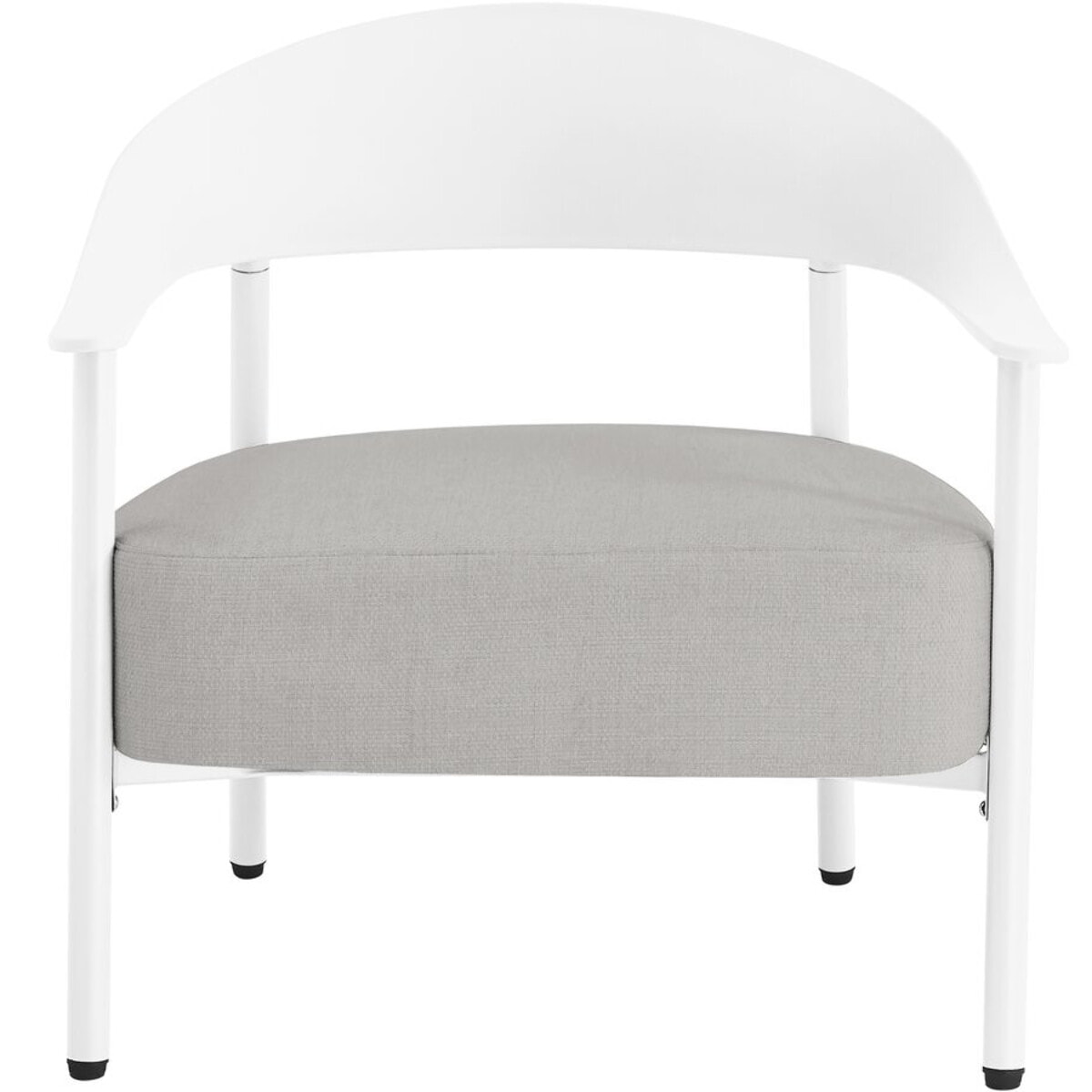 Lot de 2 fauteuils de jardin en plastique et en métal "Céora" - Blanc