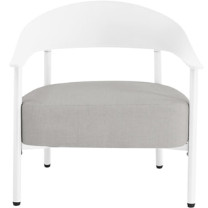 Lot de 2 fauteuils de jardin en plastique et en métal "Céora" - Blanc