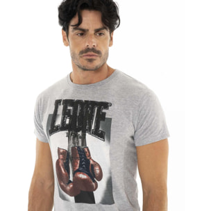 Camiseta de hombre de manga corta con estampado de guantes "Celebated"