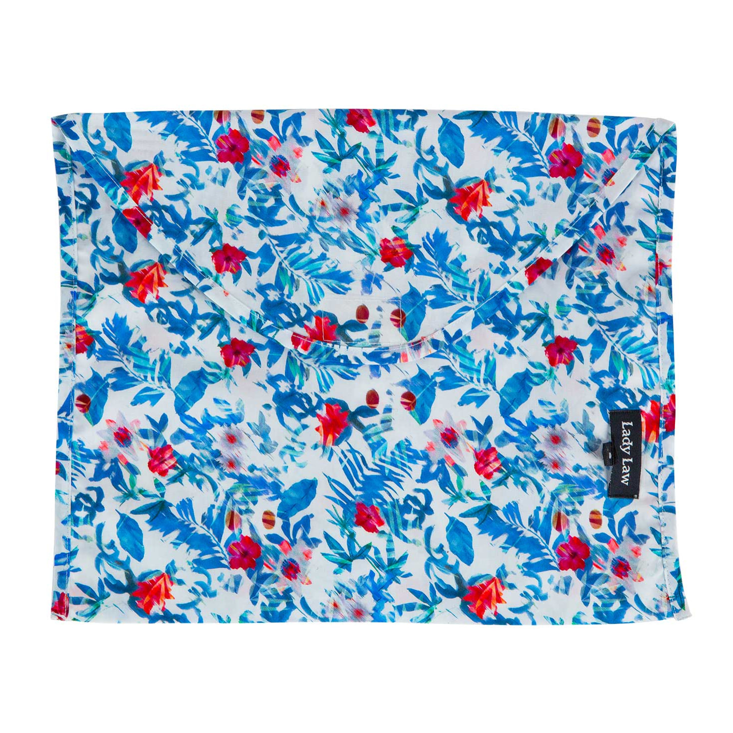 Pigiama leggero DONNA cotone bianco fiori blu