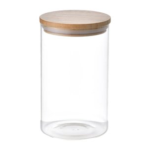 Set de 9 botes en borosilicato (3x 0,6l + 3x 1,4l + 3x 2,1l) para almacenaje de alimentos natur