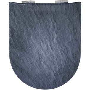 Abattant double OLFA déclipsable imitation ardoise mat - Ardoise