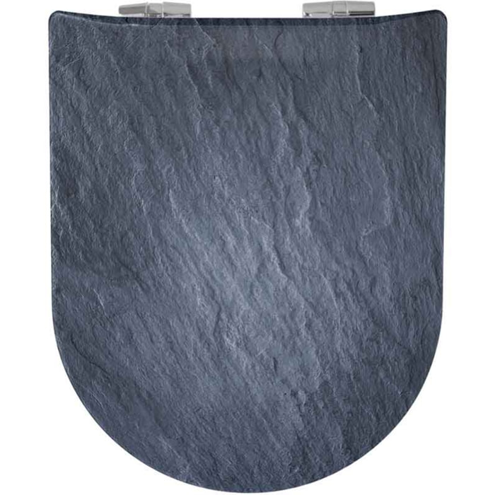 Abattant double OLFA déclipsable imitation ardoise mat - Ardoise