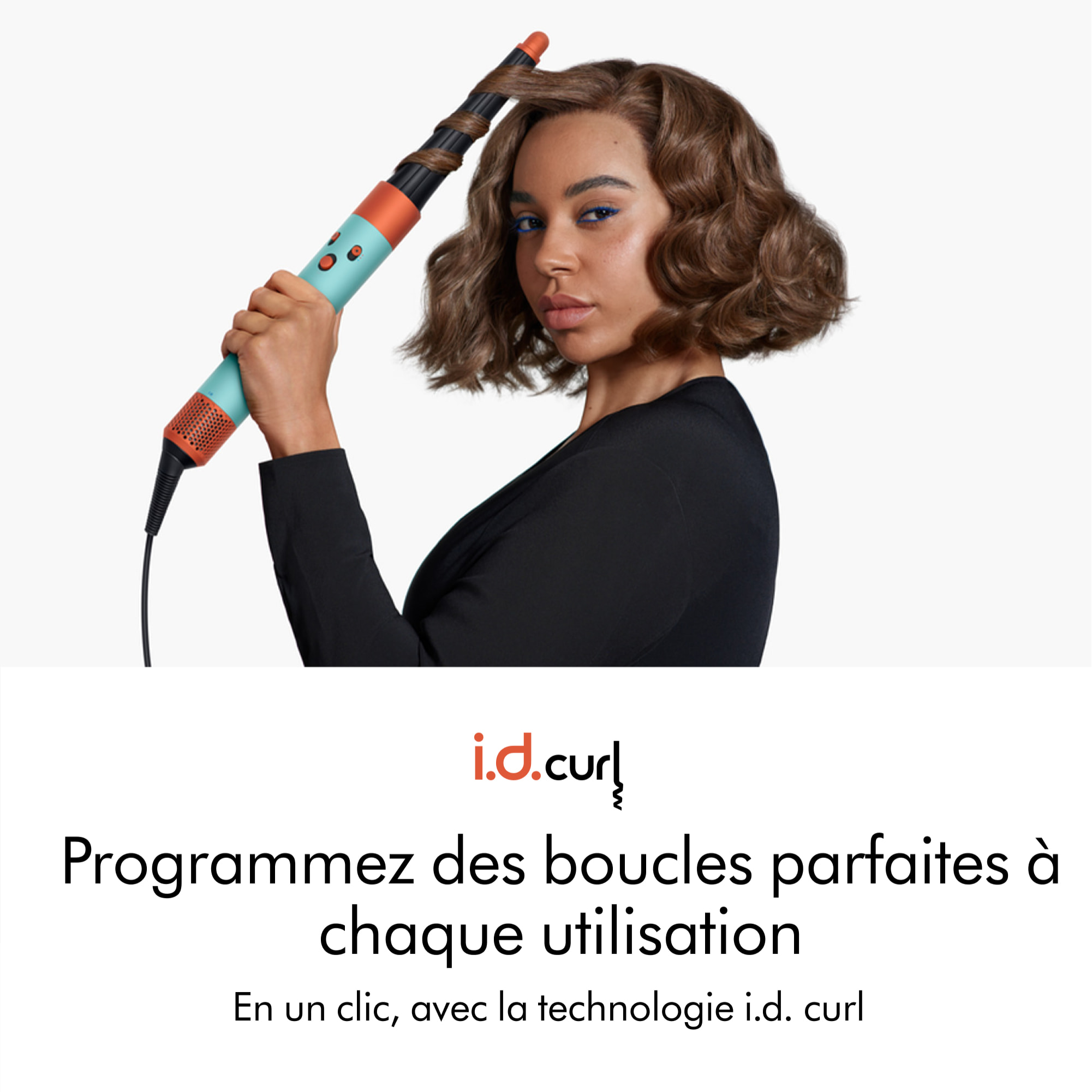 Multi-styler asciugacapelli Dyson Airwrap i.d.™ (capelli mossi e ricci) Acquamarina/Tangerine | Nuovo