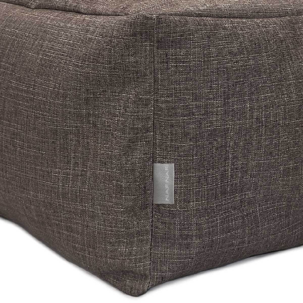 Puff desenfundable MAYA chocolate 50x50x25 cm. Disponible en varios colores