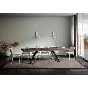 Table extensible 90x180/284 cm Proxy Premium Noyer cadre Anthracite