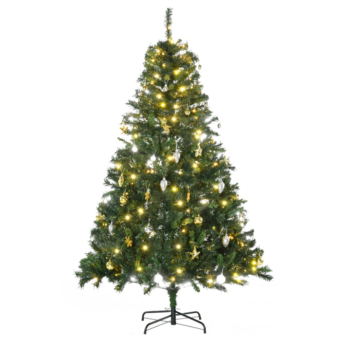 árbol de Navidad Artificial 745 Ramas 200 Luces 112x180cm