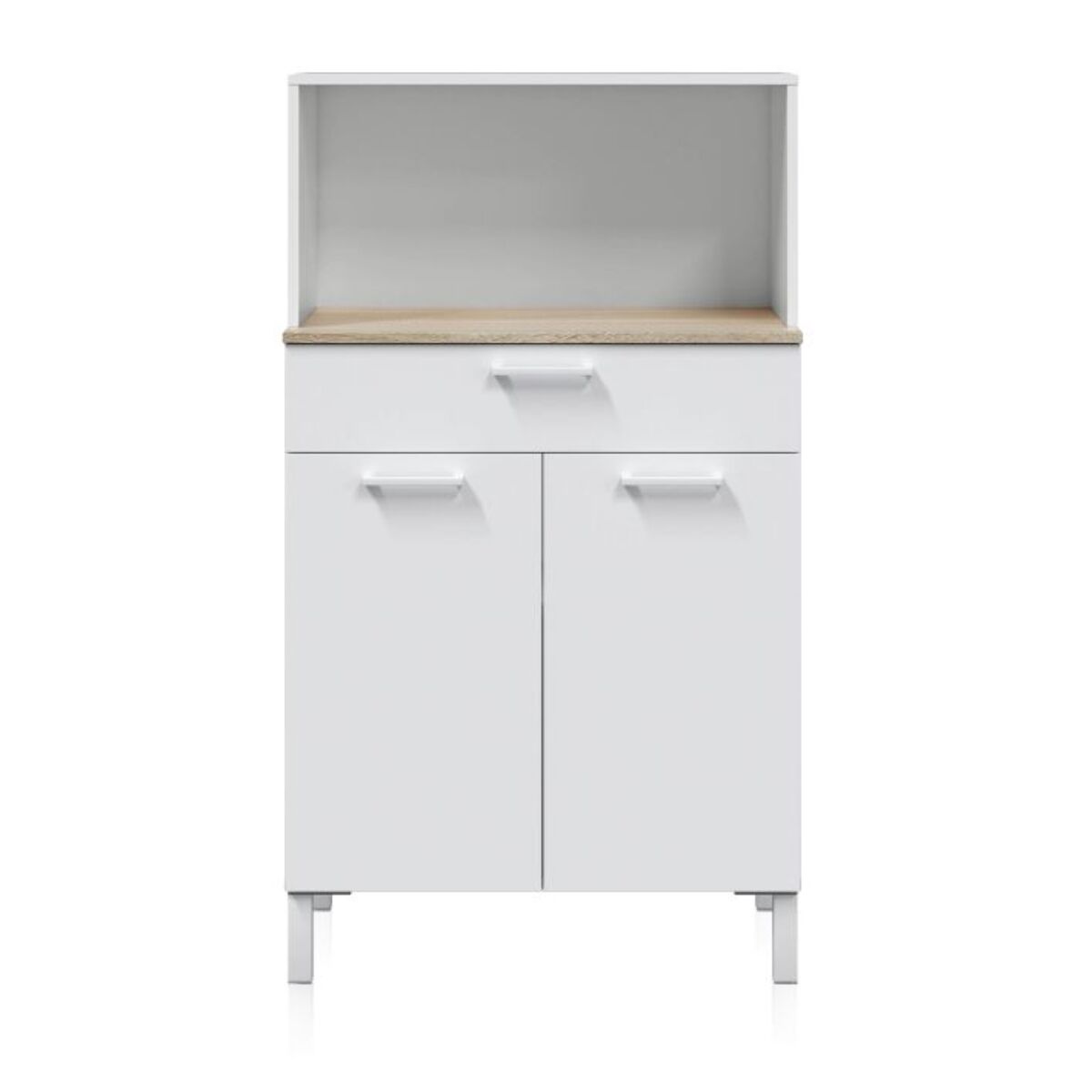 Alacena cocina Colin 2 Puertas Blanco Artik (Blanco Mate) - Roble Canadian