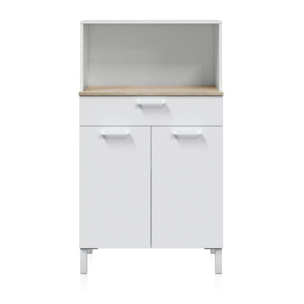 Alacena cocina Colin 2 Puertas Blanco Artik (Blanco Mate) - Roble Canadian