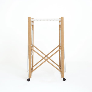 Séchoir à linge avec roulettes USHUAIA blanc 32M