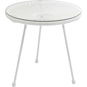 Table d'appoint Acapulco Mono blanche Kare Design