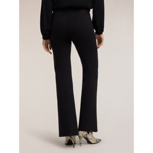 Motivi - Pantaloni flare in punto milano con cintura - Nero