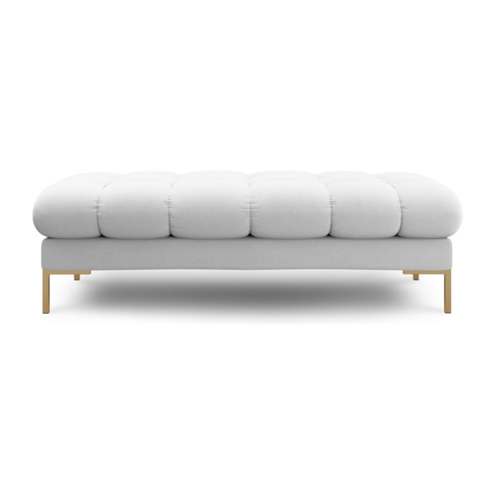 Banc "Bali" 2 places en tissu structurel gris clair