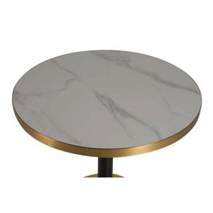 Mesa Comedor Piedra Acero Inoxidable Quena 80x80x75 Cm
