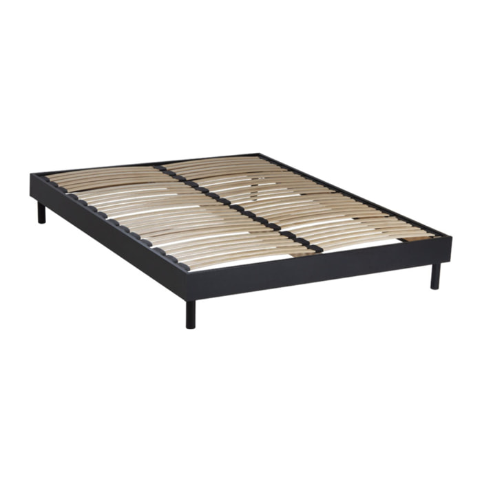 Sommier à lattes apparentes MDF & bois massif - 1 place
