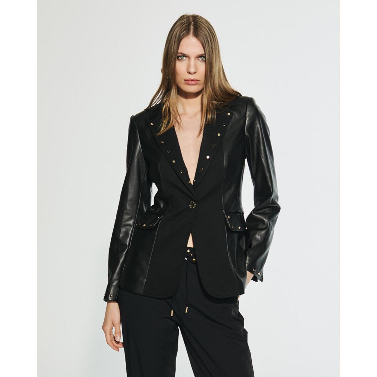 Blazer Tessuti Combinati con Gilè Interno