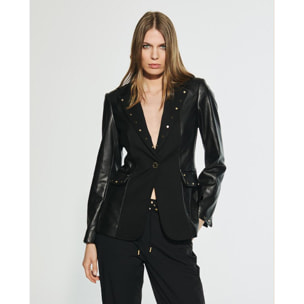 Blazer Tessuti Combinati con Gilè Interno