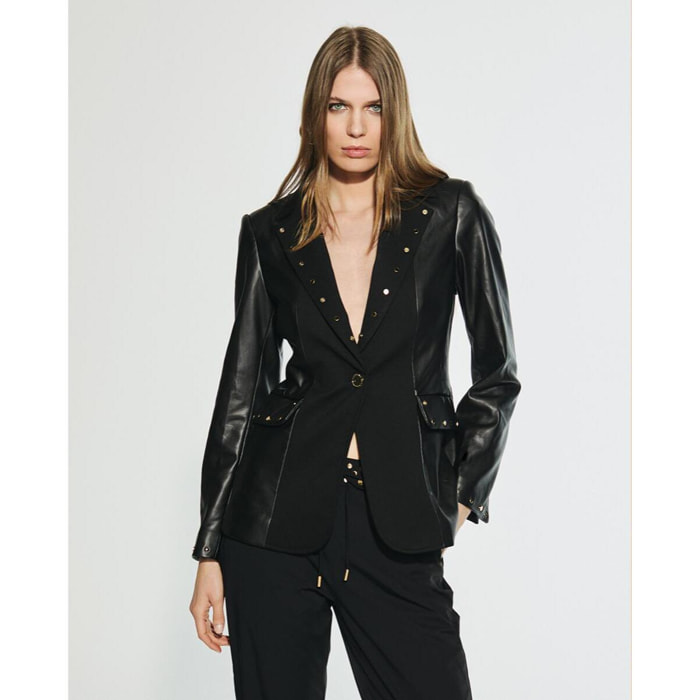 Blazer Tessuti Combinati con Gilè Interno